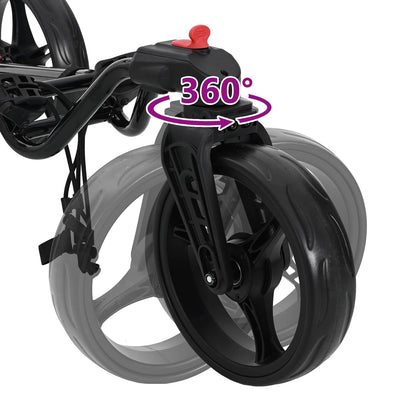 Golf Trolley Folding Manual Black 110 x 60 x 132 cm Iron
