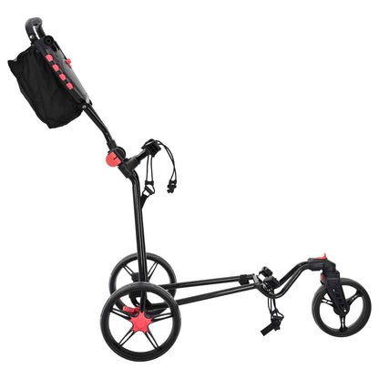 Golf Trolley Folding Manual Black 110 x 60 x 132 cm Iron
