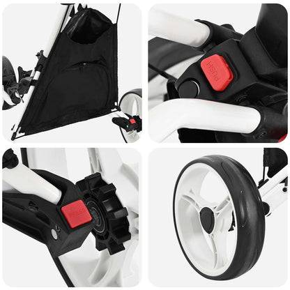 Golf Trolley Manual Black and White 100 x 69 x 114 cm Aluminium
