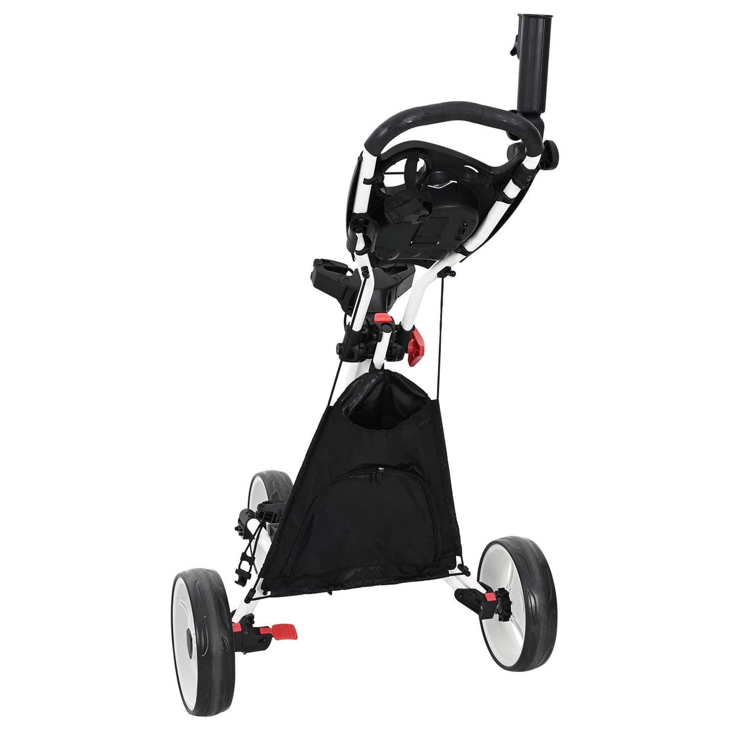 Golf Trolley Manual Black and White 100 x 69 x 114 cm Aluminium