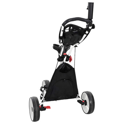Golf Trolley Manual Black and White 100 x 69 x 114 cm Aluminium
