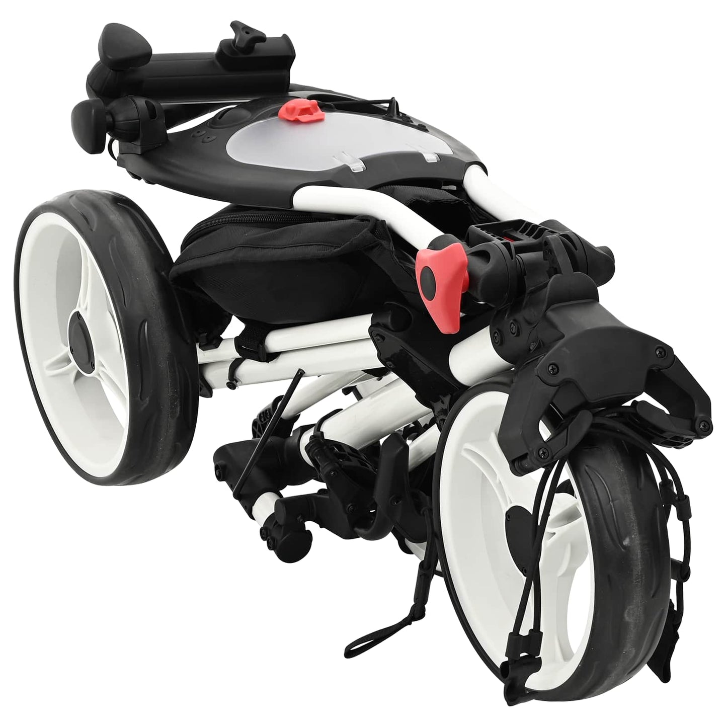 Golf Trolley Manual Black and White 100 x 69 x 114 cm Aluminium
