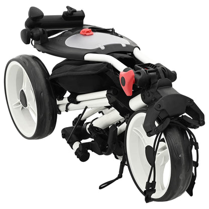 Golf Trolley Manual Black and White 100 x 69 x 114 cm Aluminium