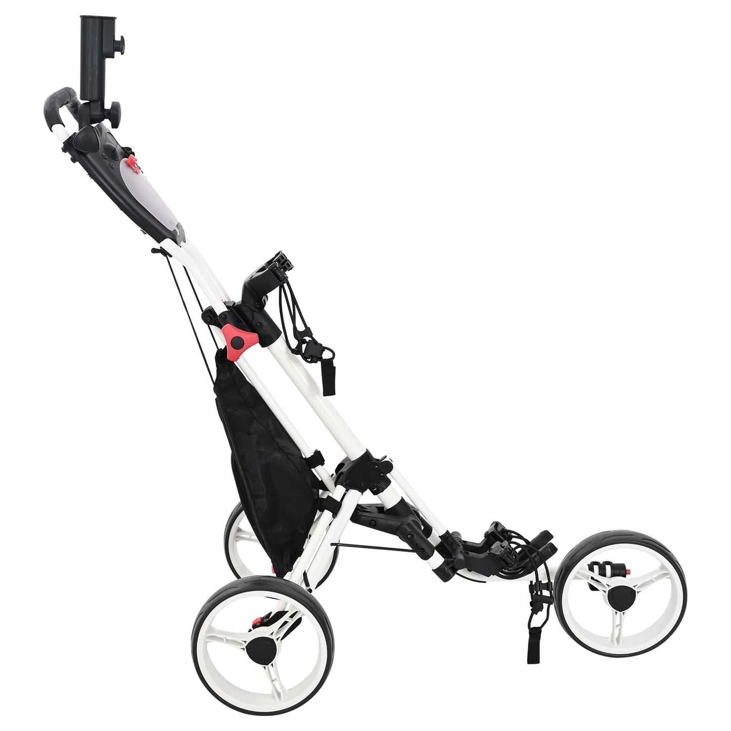 Golf Trolley Manual Black and White 100 x 69 x 114 cm Aluminium