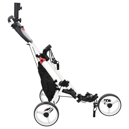 Golf Trolley Manual Black and White 100 x 69 x 114 cm Aluminium