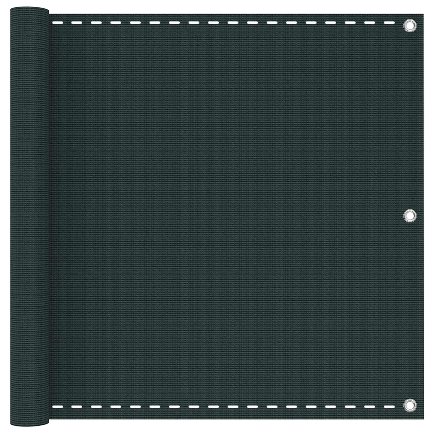 Balcony Screen Dark Green 90 x 1200 cm HDPE and Aluminium