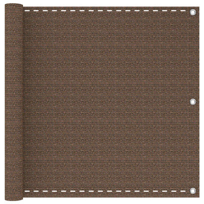 Balcony Screen Brown 75 x 700 cm HDPE and Aluminium