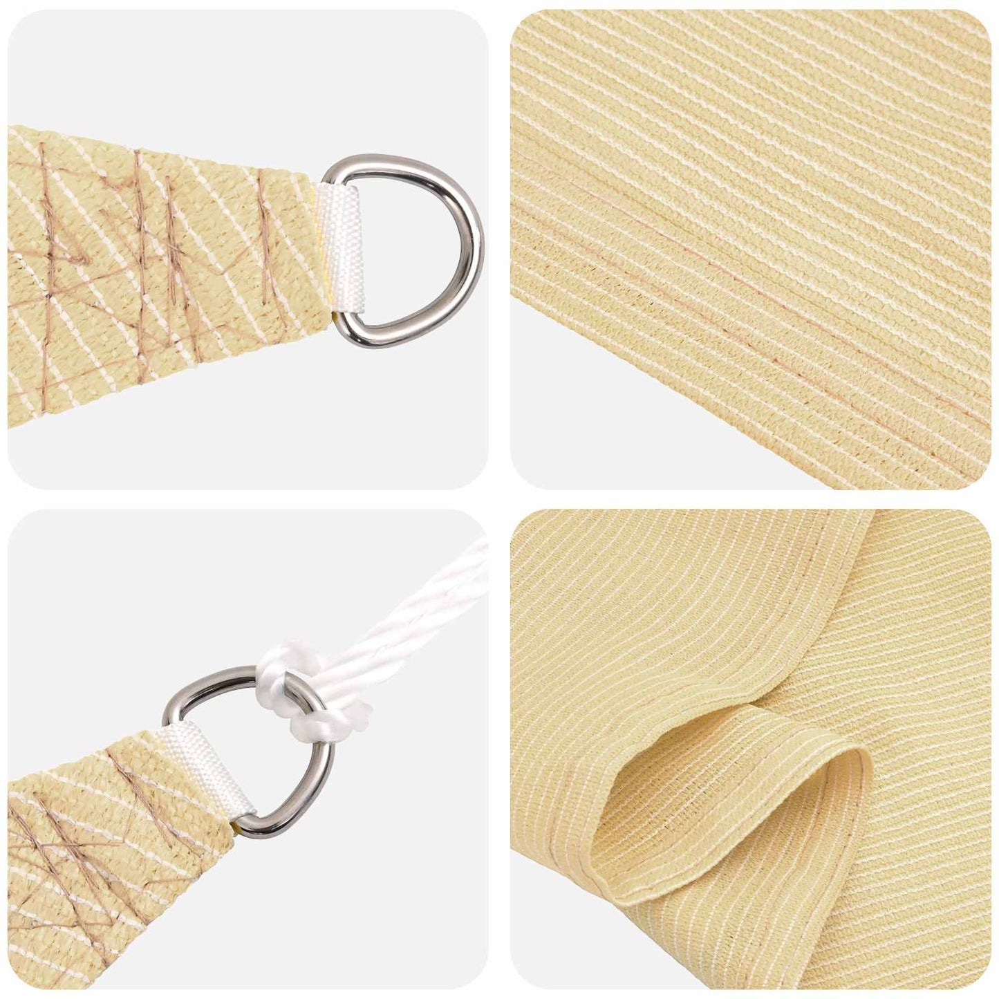 Sunshade Sail Beige 2.5 x 6 m HDPE