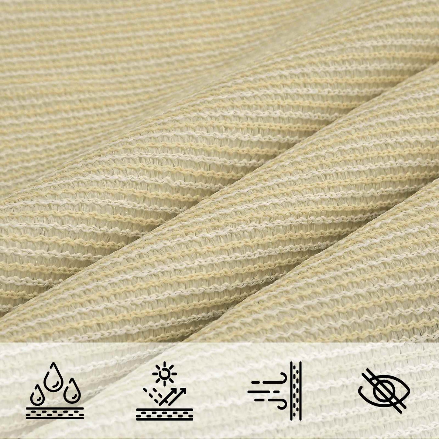 Sunshade Sail Beige 2.5 x 6 m HDPE