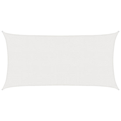 Sunshade Sail White 2 x 6 m HDPE