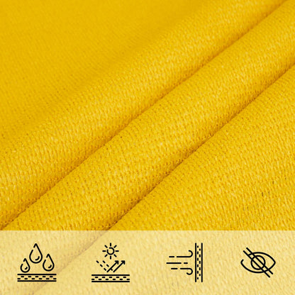 Sunshade Sail Yellow 7 x 5 x 5 m HDPE
