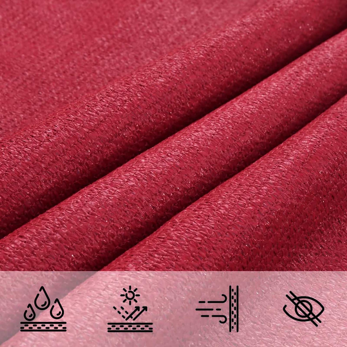 Sunshade Sail Red 2.5 x 6 m HDPE