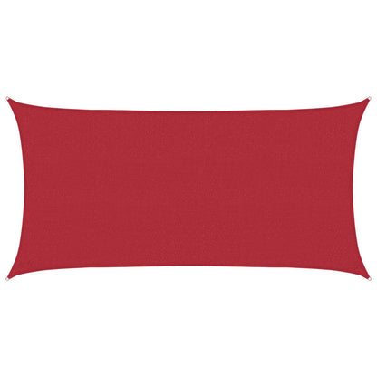 Sunshade Sail Red 2.5 x 6 m HDPE