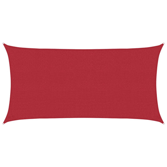Sunshade Sail Red 2.5 x 6 m HDPE