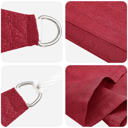 Sunshade Sail Red 2 x 2 x 2 m HDPE