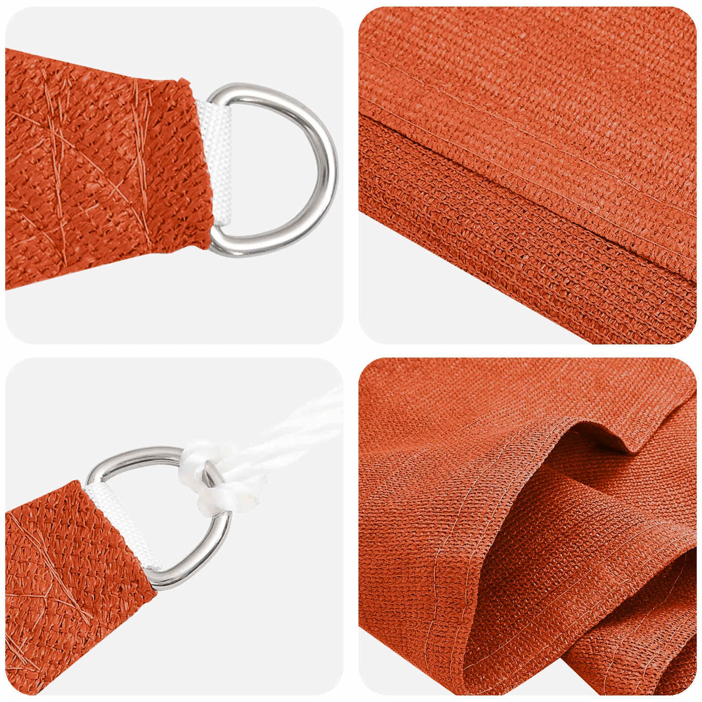 Sunshade Sail Orange 2 x 6 m HDPE