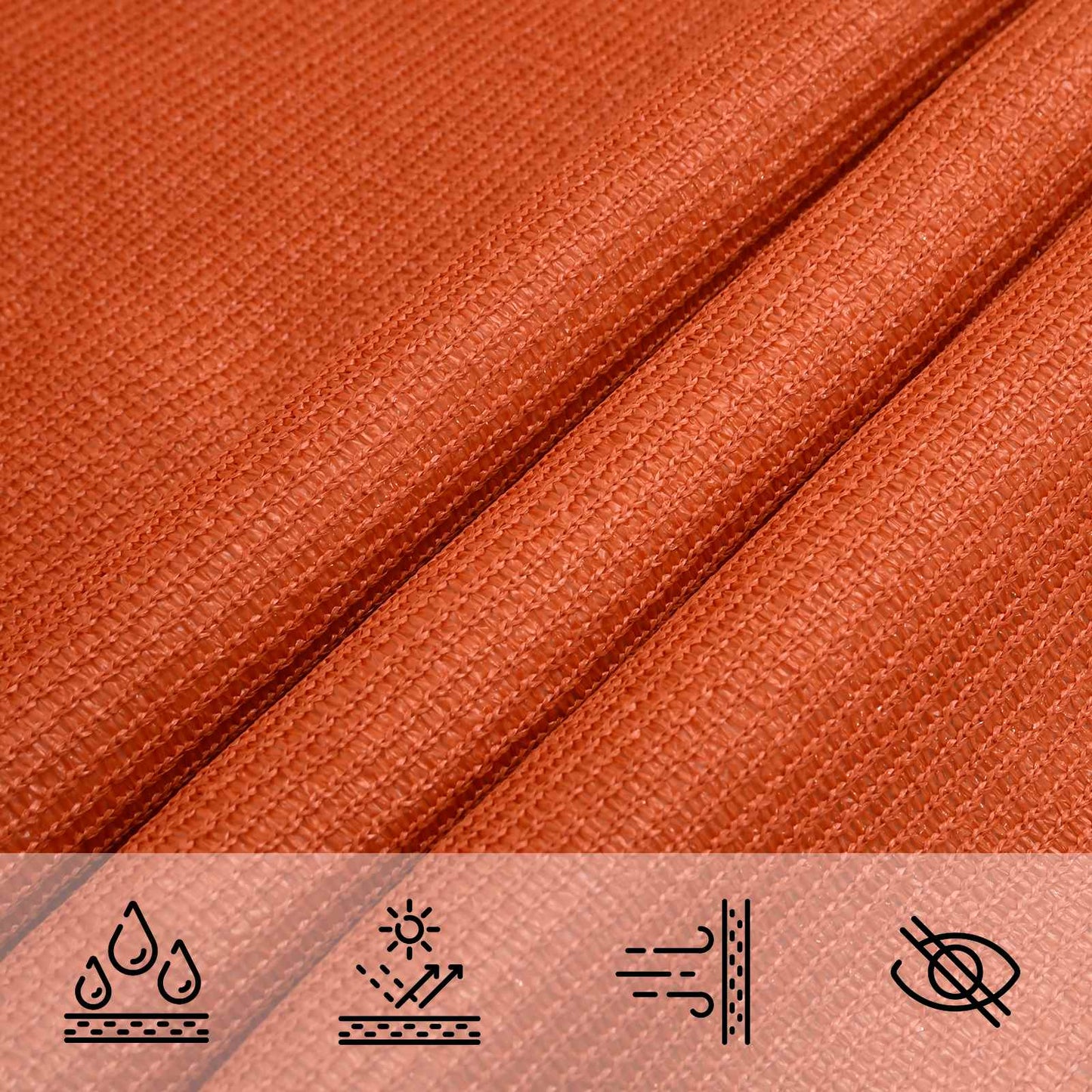 Sunshade Sail Orange 2 x 6 m HDPE