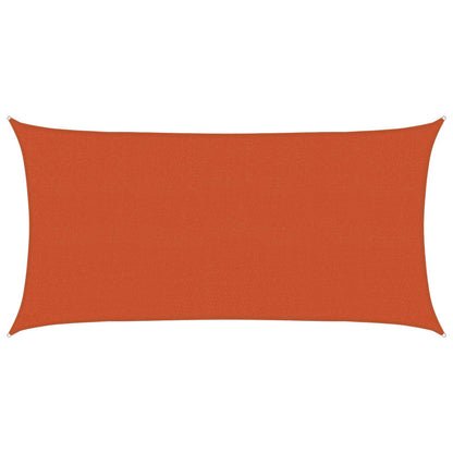 Sunshade Sail Orange 2.5 x 6 m HDPE