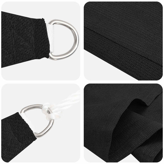 Sunshade Sail Black 2.5 x 6 m HDPE
