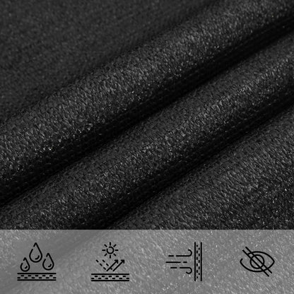 Sunshade Sail Black 2.5 x 6 m HDPE