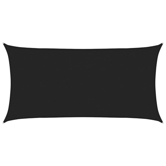 Sunshade Sail Black 2.5 x 6 m HDPE
