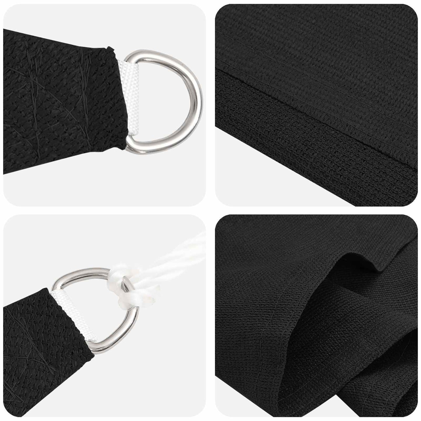 Sunshade Sail Black 7 x 5 x 5 m HDPE