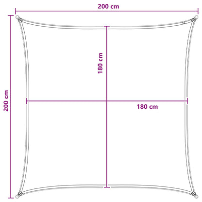 Sunshade Sail Anthracite and White 2 x 2 m HDPE