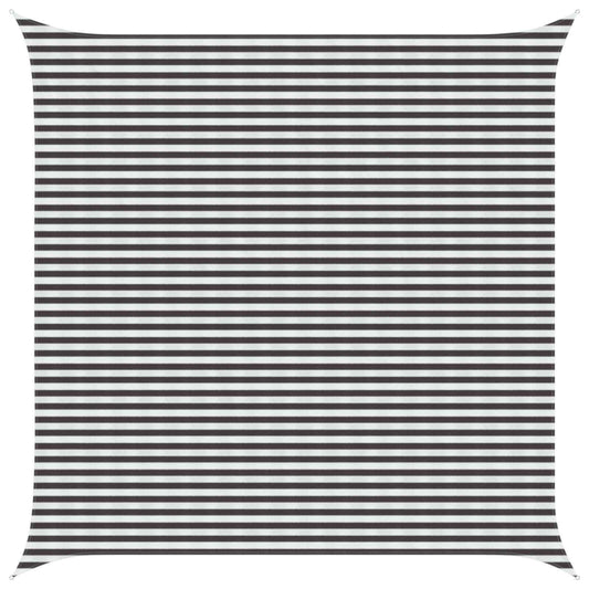 Sunshade Sail Square 5 x 5 m HDPE Anthracite and White