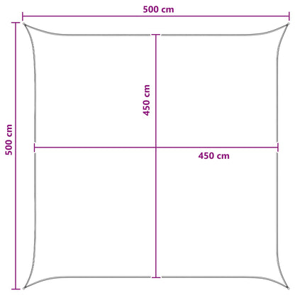 Sunshade Sail Anthracite and White 5 x 5 m HDPE