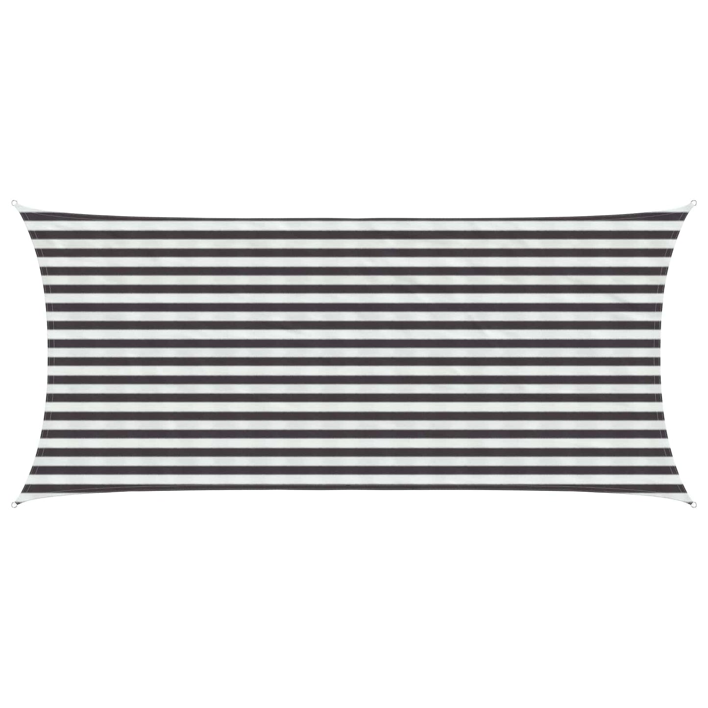 Sunshade Sail Anthracite and White 2 x 5 m HDPE