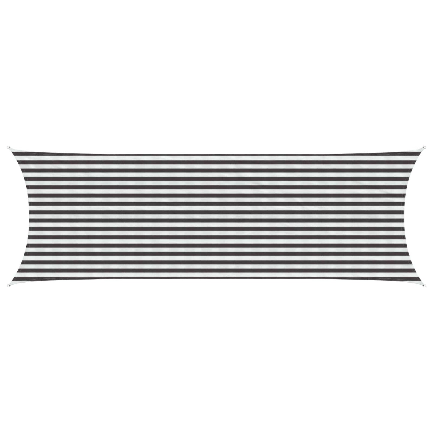 Sunshade Sail Anthracite and White 2 x 6 m HDPE