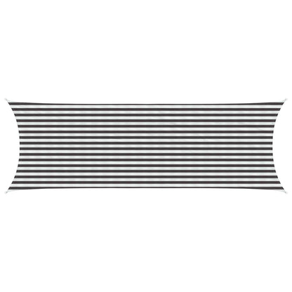 Sunshade Sail Anthracite and White 2 x 6 m HDPE