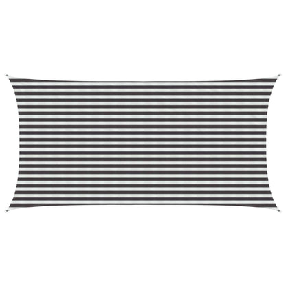 Sunshade Sail Anthracite and White 2.5 x 5 m HDPE