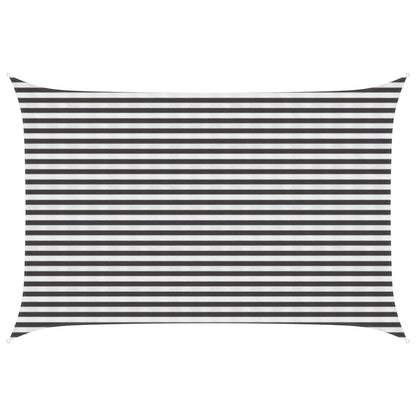 Sunshade Sail Anthracite and White 3 x 5 m HDPE