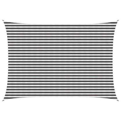 Sunshade Sail Anthracite and White 3 x 6 m HDPE