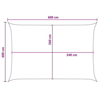 Sunshade Sail Anthracite and White 4 x 6 m HDPE