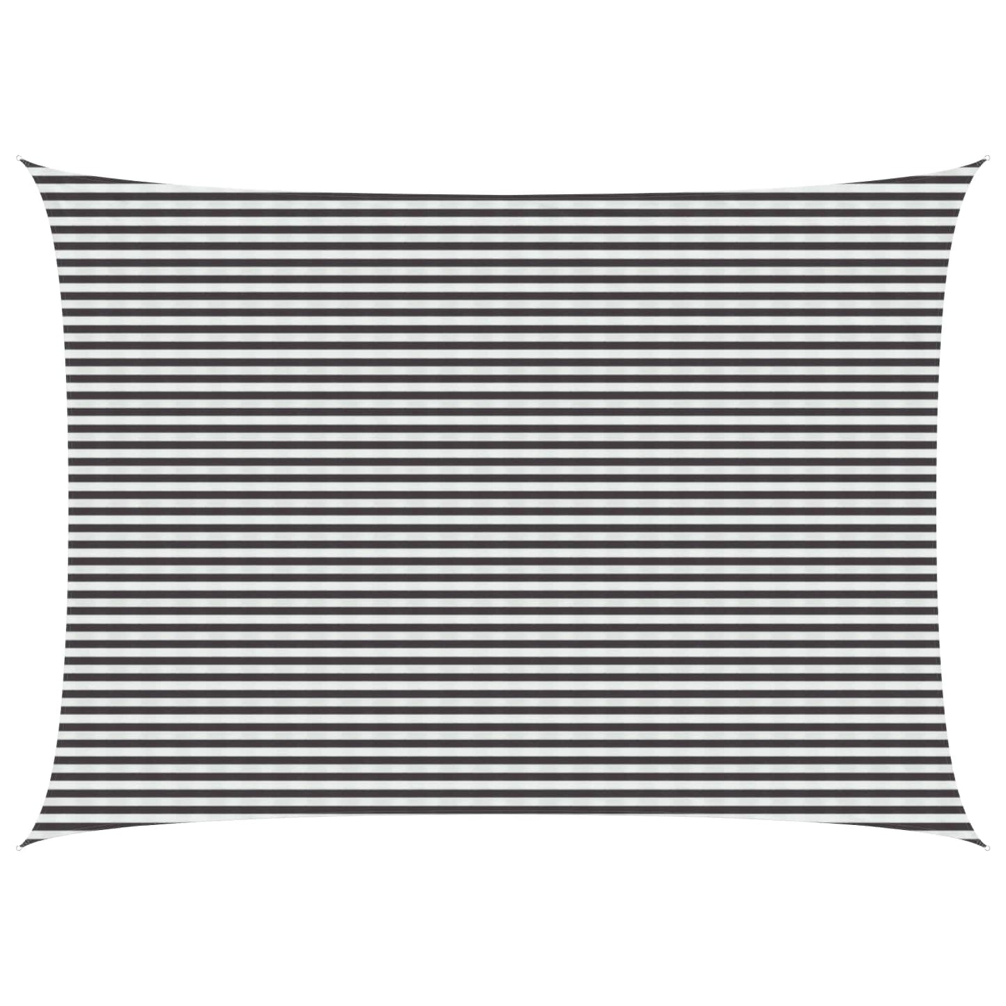 Sunshade Sail Anthracite and White 5 x 8 m HDPE