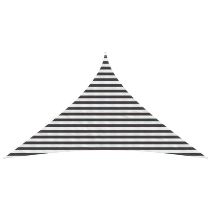 Sunshade Sail Anthracite and White 3 x 3 x 4.2 m HDPE