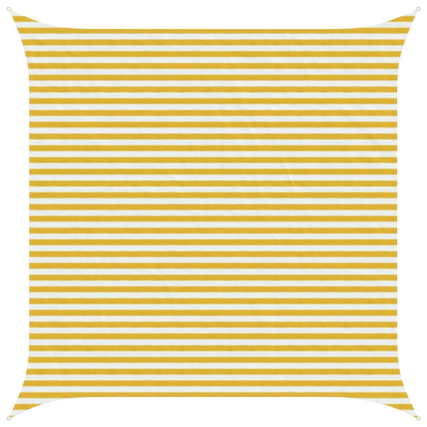 Sunshade Sail Yellow and White 4.5 x 4.5 m HDPE