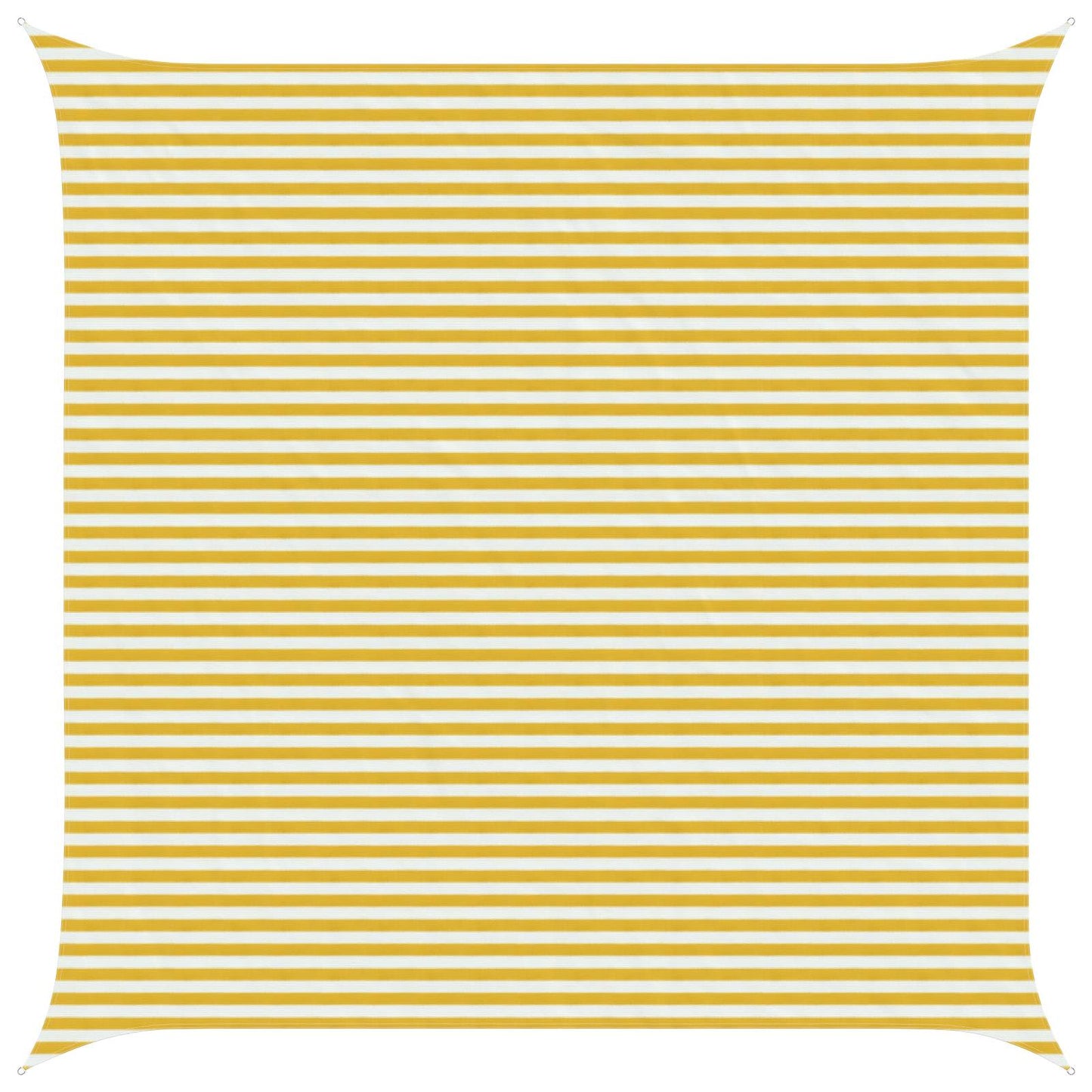 Sunshade Sail Yellow and White 5 x 5 m HDPE
