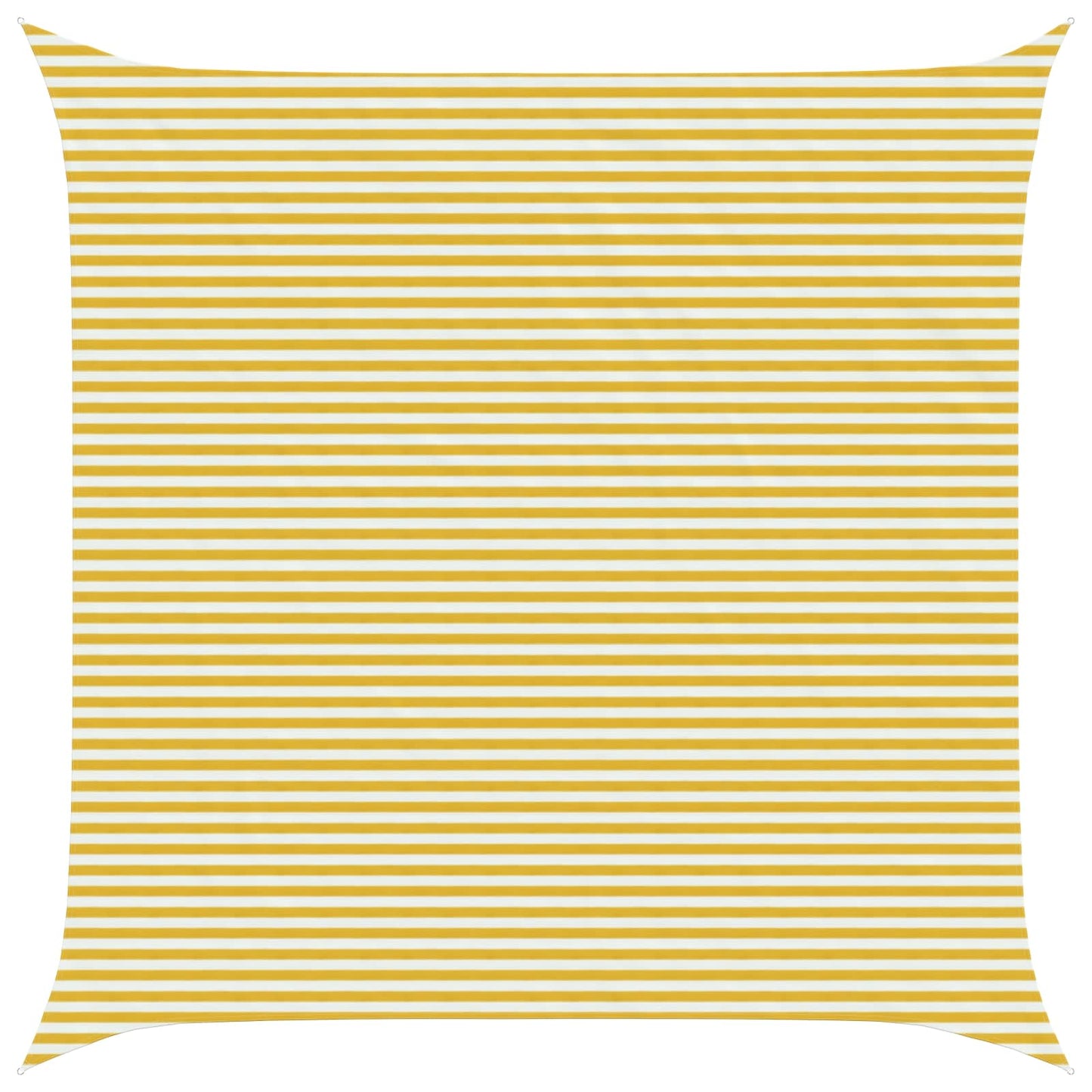 Sunshade Sail Yellow and White 6 x 6 m HDPE