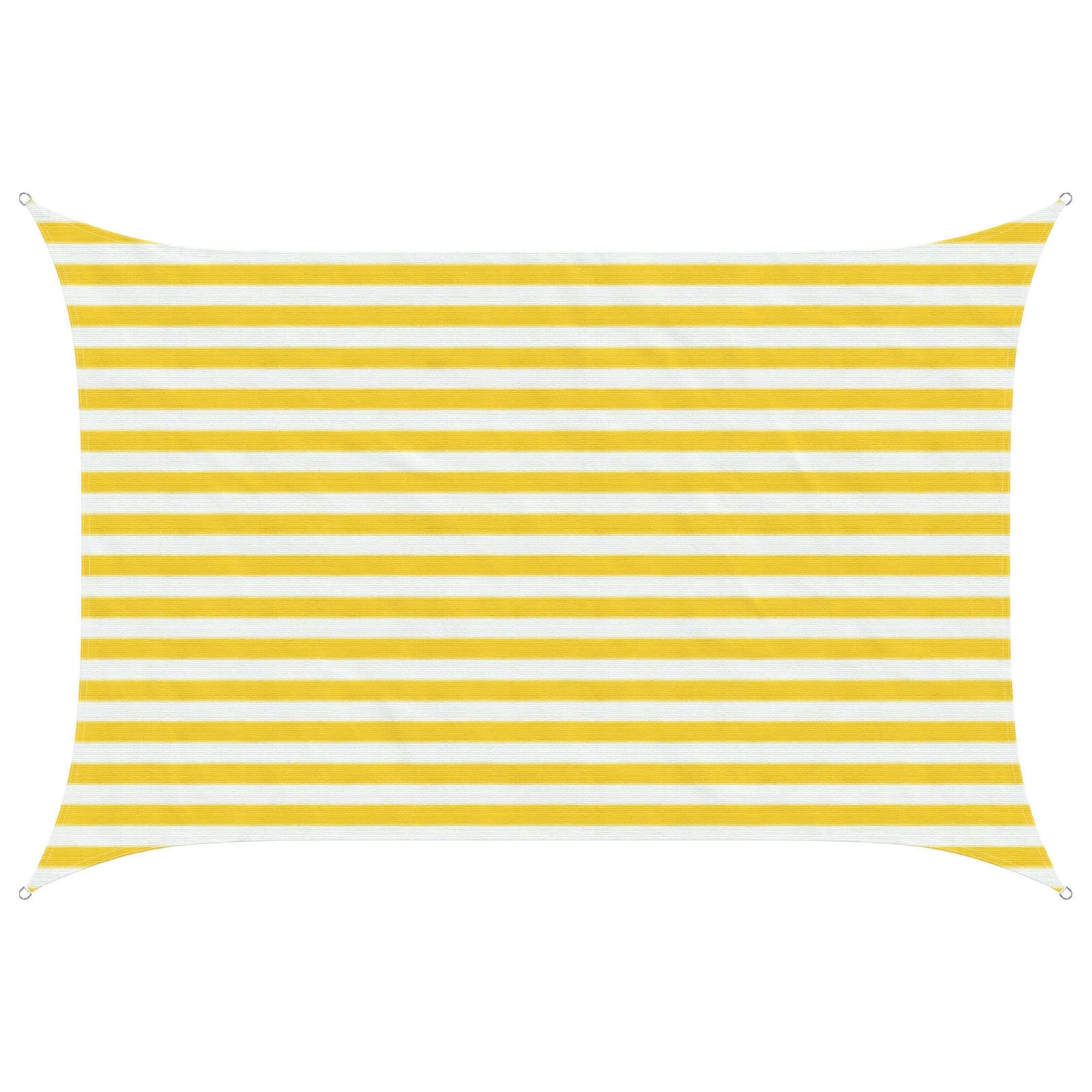 Sunshade Sail Yellow and White 2 x 2.5 m HDPE