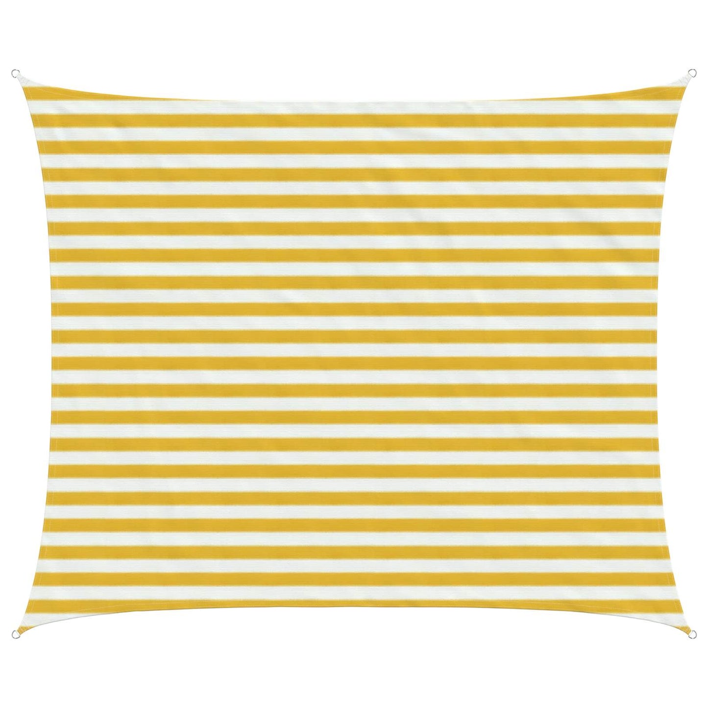 Sunshade Sail Yellow and White 2.5 x 3 m HDPE