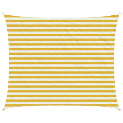 Sunshade Sail Yellow and White 2.5 x 4 m HDPE