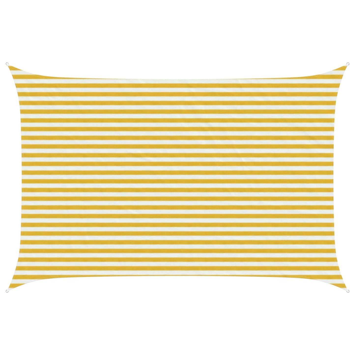 Sunshade Sail Yellow and White 3 x 4.5 m HDPE