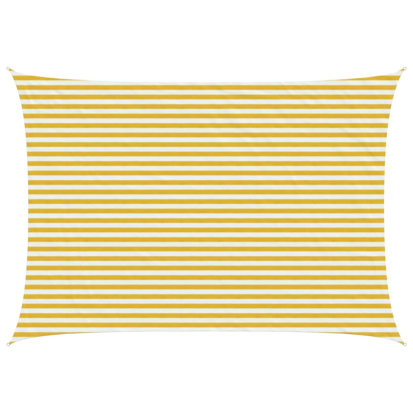 Sunshade Sail Yellow and White 3.5 x 4.5 m HDPE