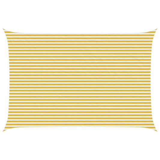 Sunshade Sail Rectangular 4 x 5 m HDPE Yellow and White