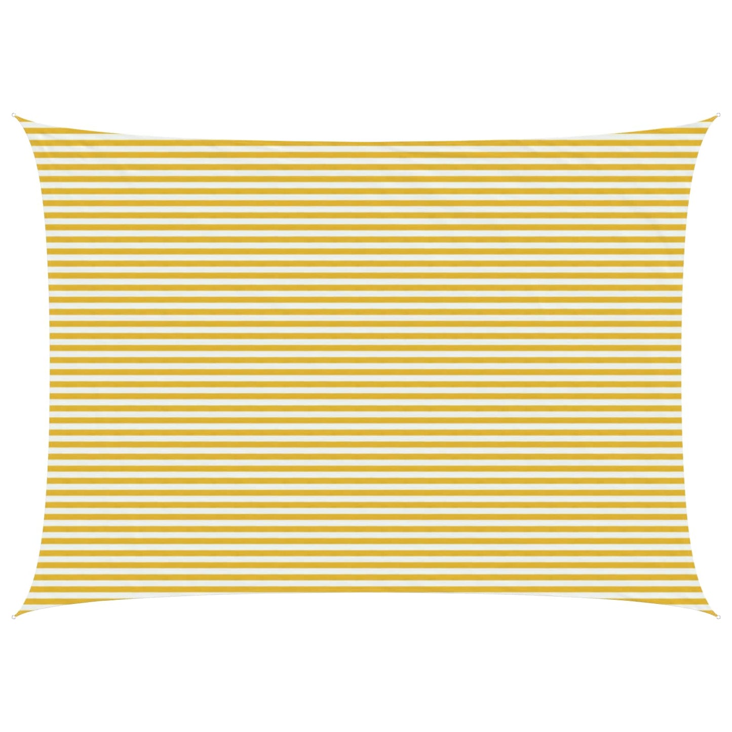 Sunshade Sail Yellow and White 5 x 8 m HDPE