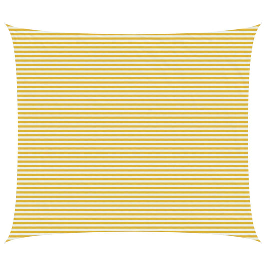 Sunshade Sail Rectangular 6 x 8 m HDPE Yellow and White