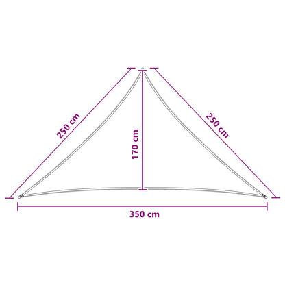 Sunshade Sail 2.5 x 2.5 x 3.5 m HDPE
